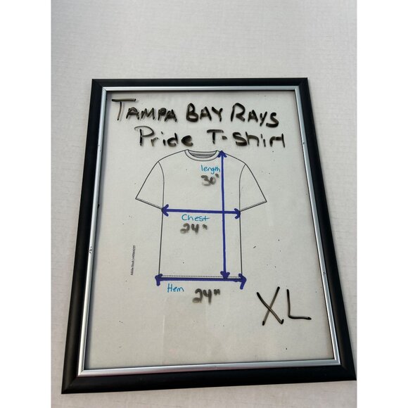 Tampa Bay Rays Pride T Shirt XL SGA Blue Rainbow Chevrolet Unisex MLB Baseball - Picture 6 of 7